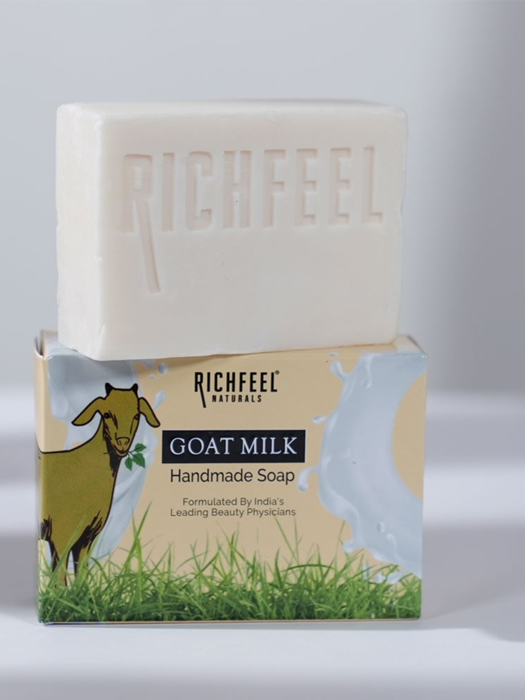 

Richfeel Pack Of 2 Handmade soap Goatmilk 100 G, White