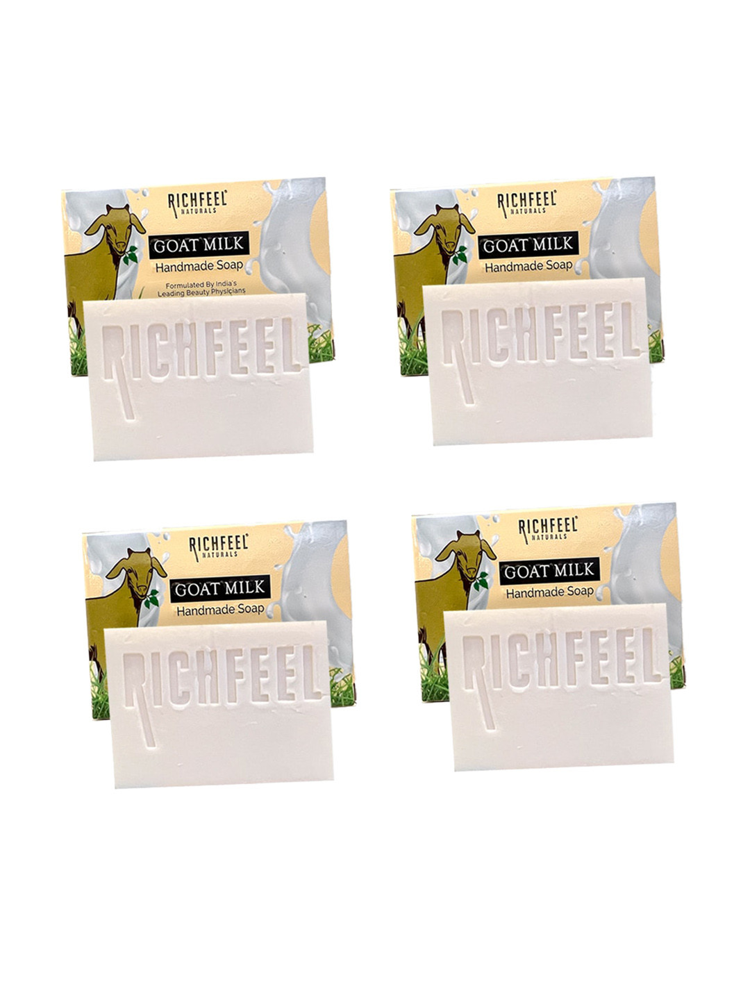 

Richfeel Pack Of 4 White Goatmilk Soap