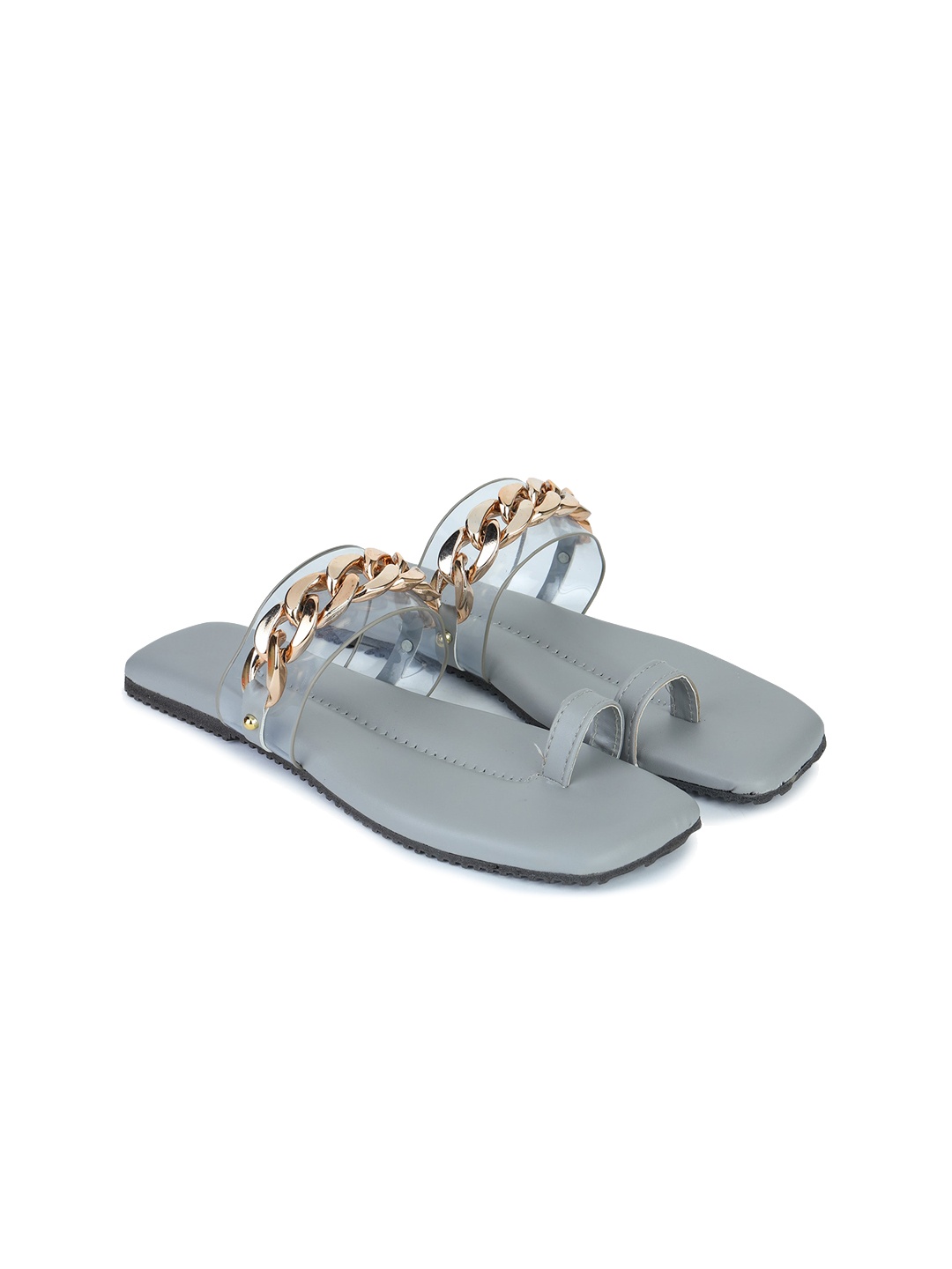 

Luv Byt Women Grey Open Toe Flats