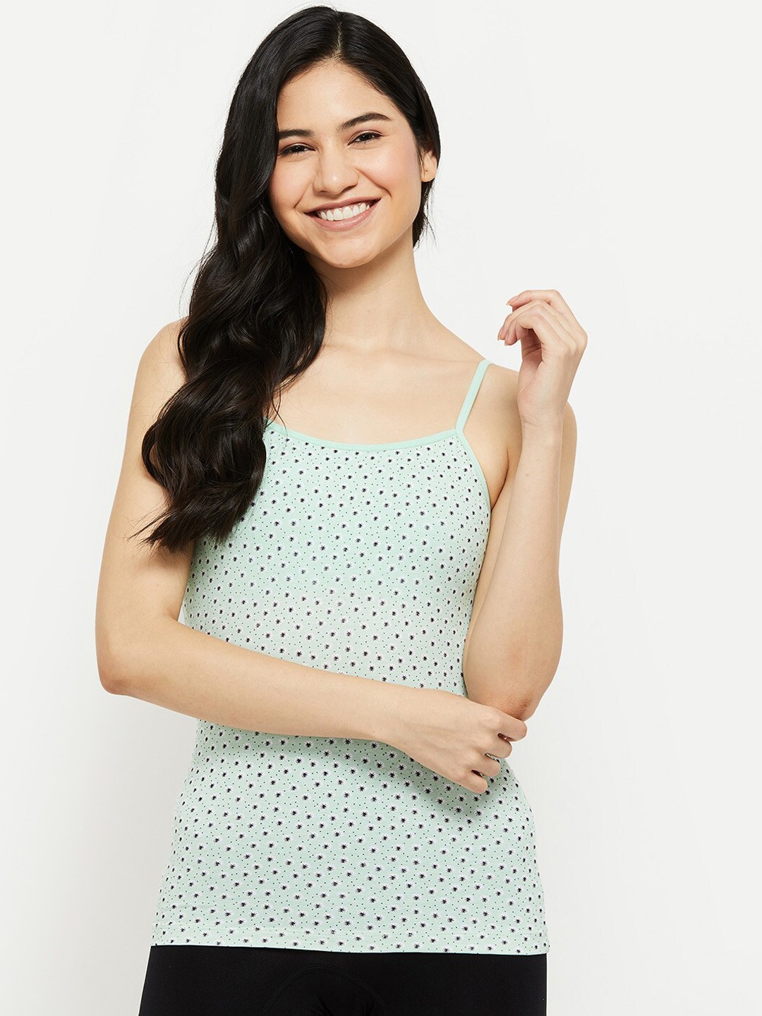 

max Women Green printed Cotton Camisoles