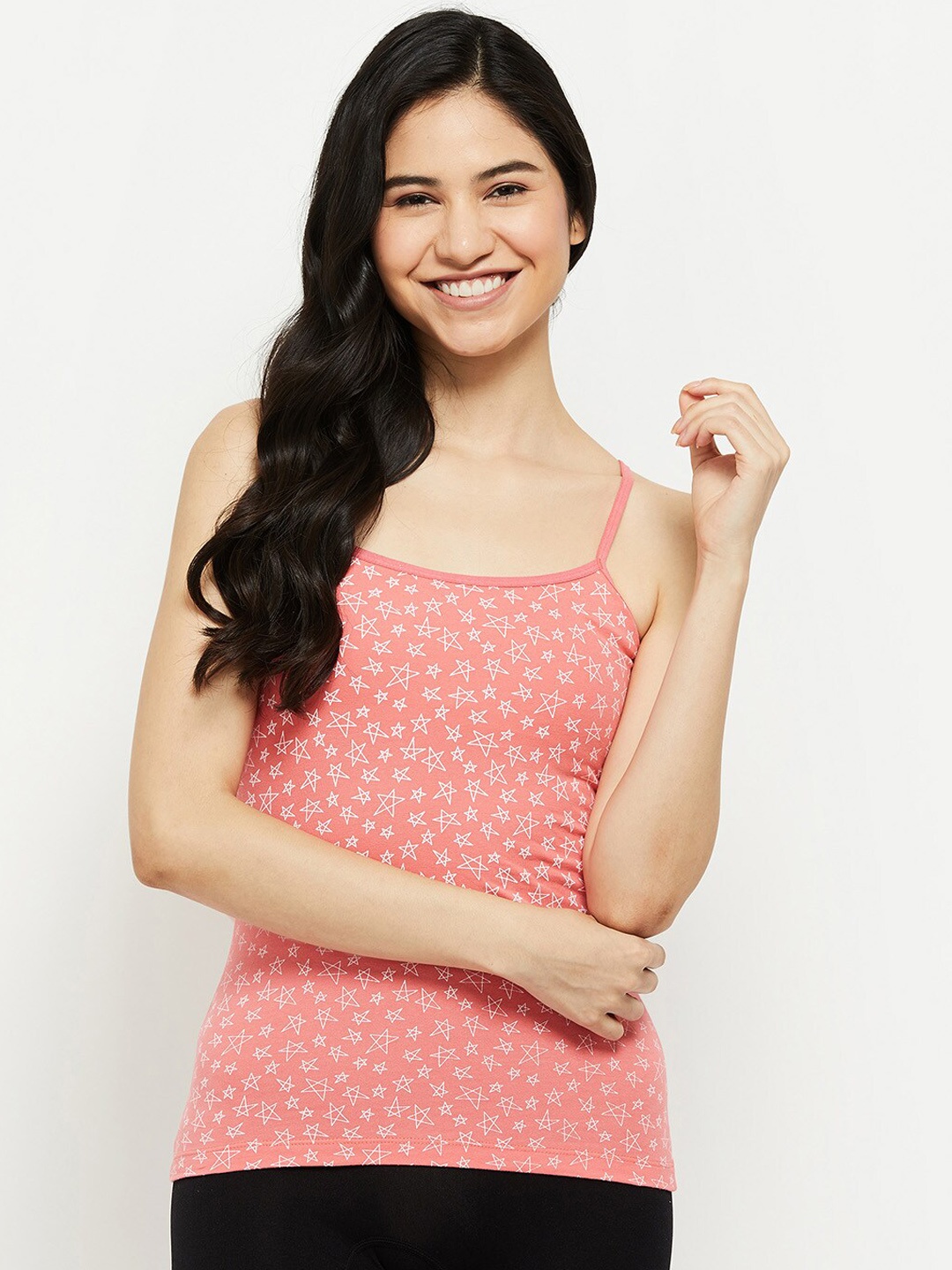 

max Women Peach Coloured Printed Camisoles