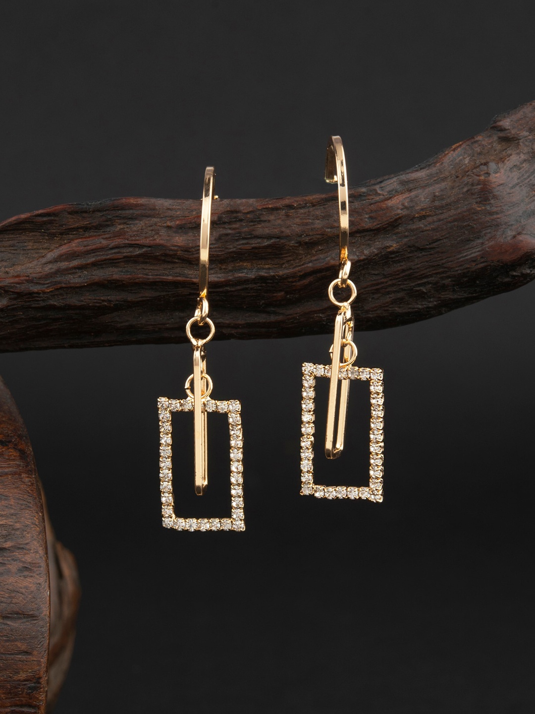 

E2O Gold Plated Contemporary Drop Earrings