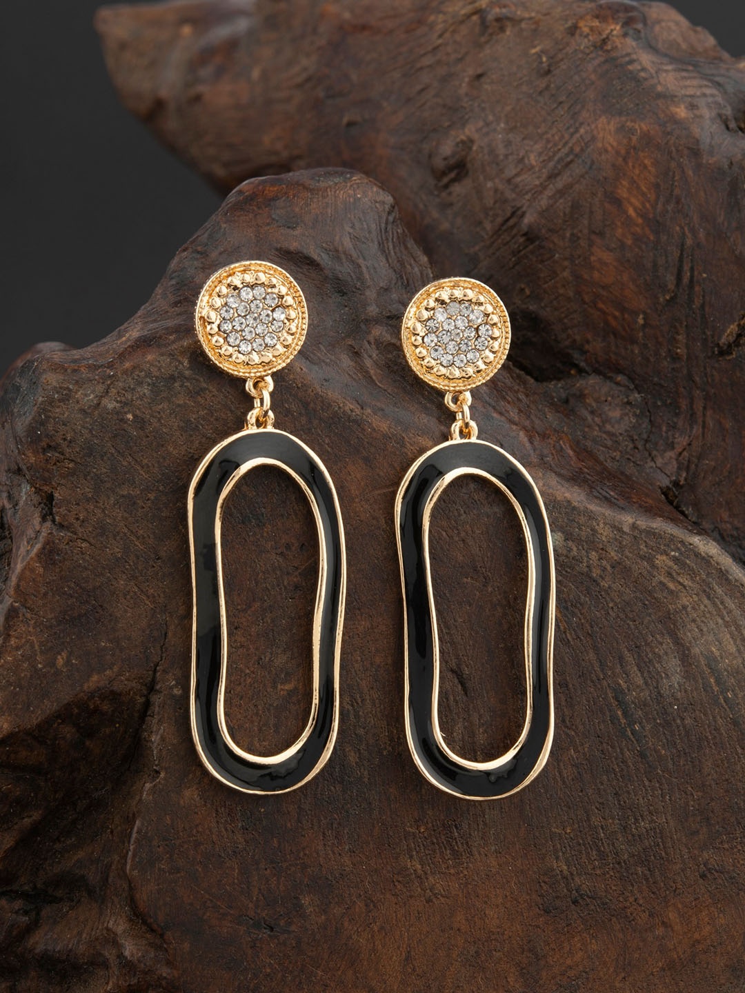 

E2O Gold-Toned Circular Drop Earrings