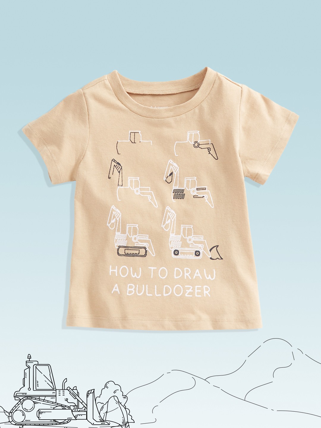 

Macy's First Impression Boys Beige & Black Conversational Print T-shirt