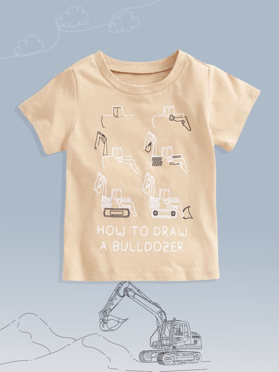 

Macy's First Impression Infant Boys Beige & Black Conversational Print T-shirt