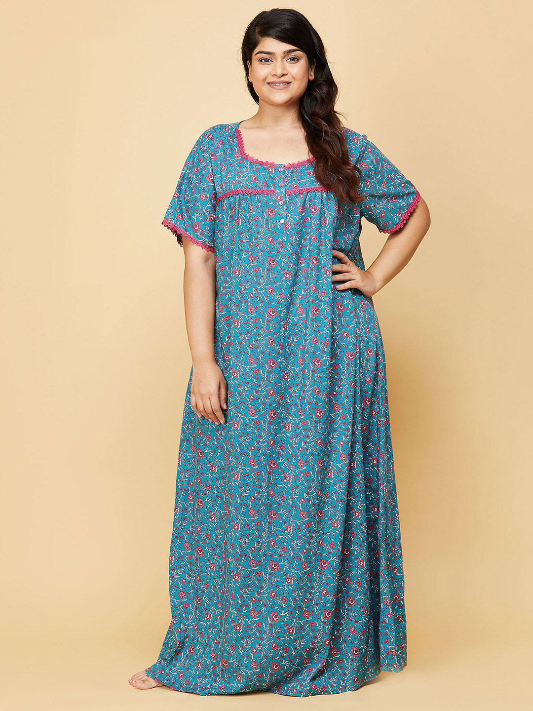 

max Teal Printed Maxi Nightdress