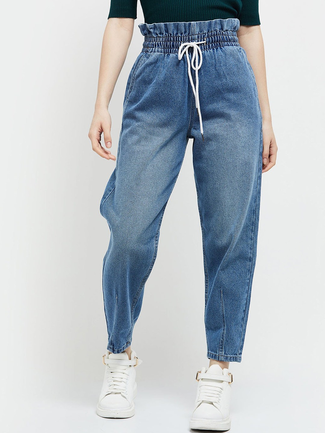 

max Women Blue Slim Fit Light Fade Jeans