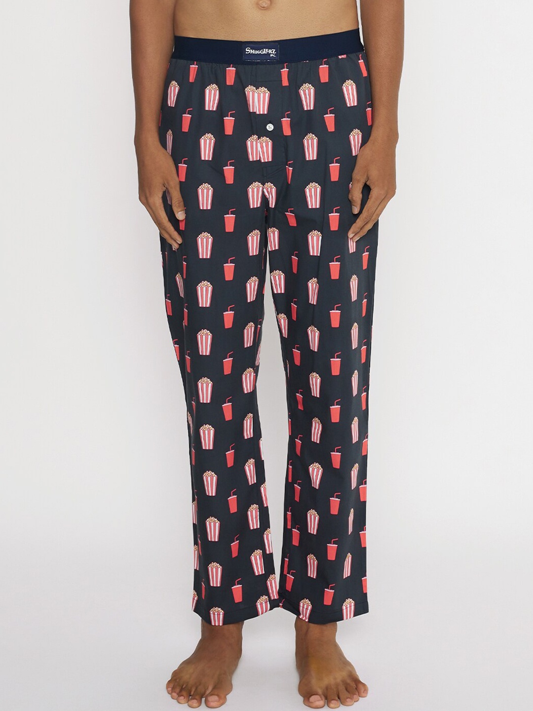 

SMUGGLERZ INC. Men Printed Cotton Lounge Pant, Multi