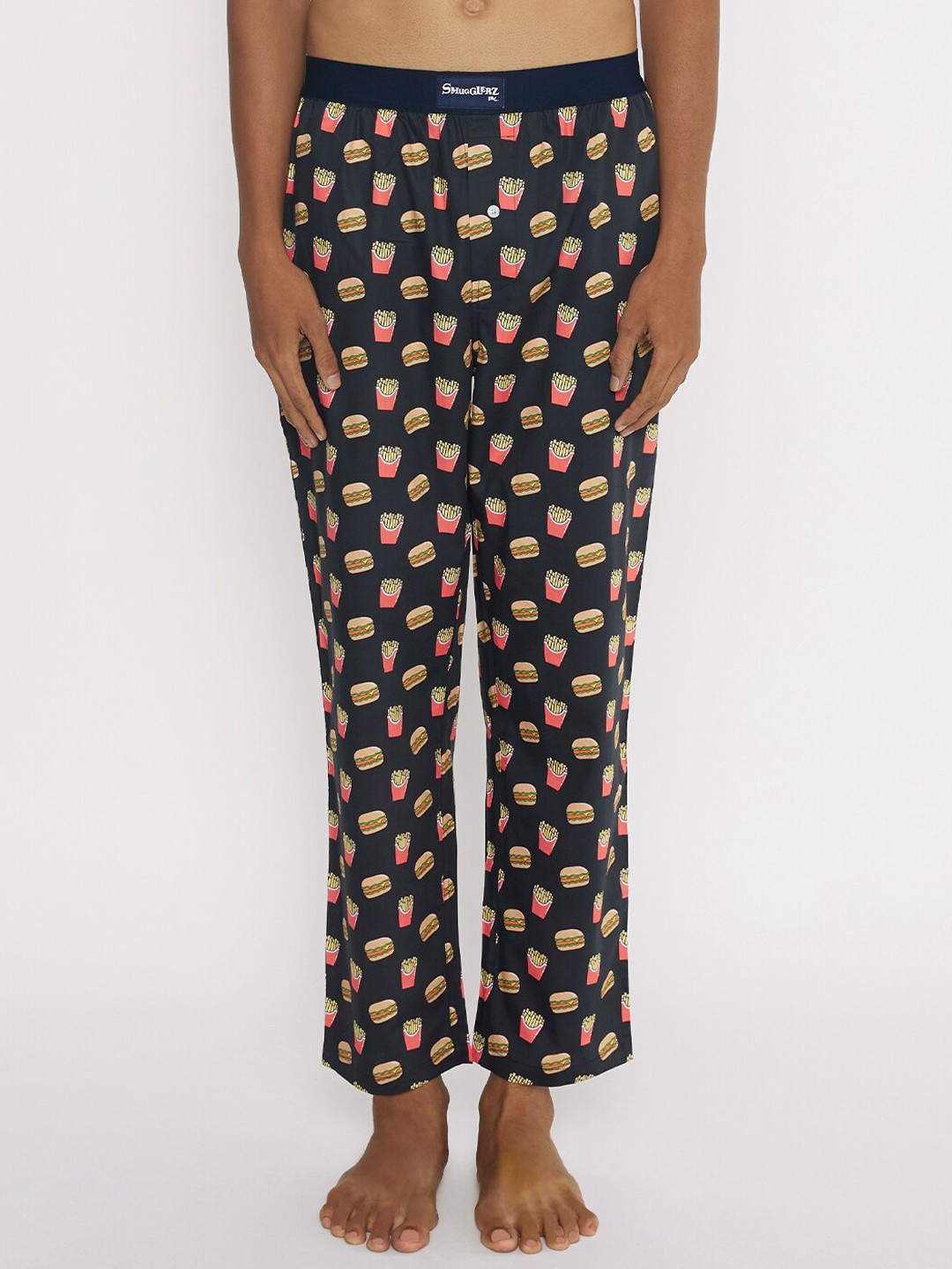 

SMUGGLERZ INC. Men Printed Pure Cotton Lounge Pant, Multi