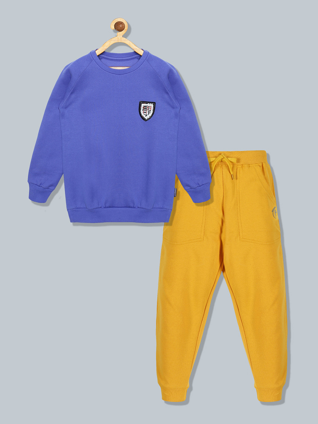 

KiddoPanti Boys Blue & Yellow Clothing Set