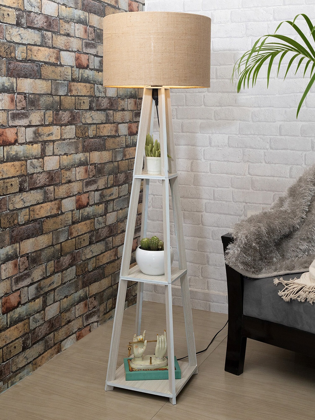 

Homesake Brown Solid Floor Lamp