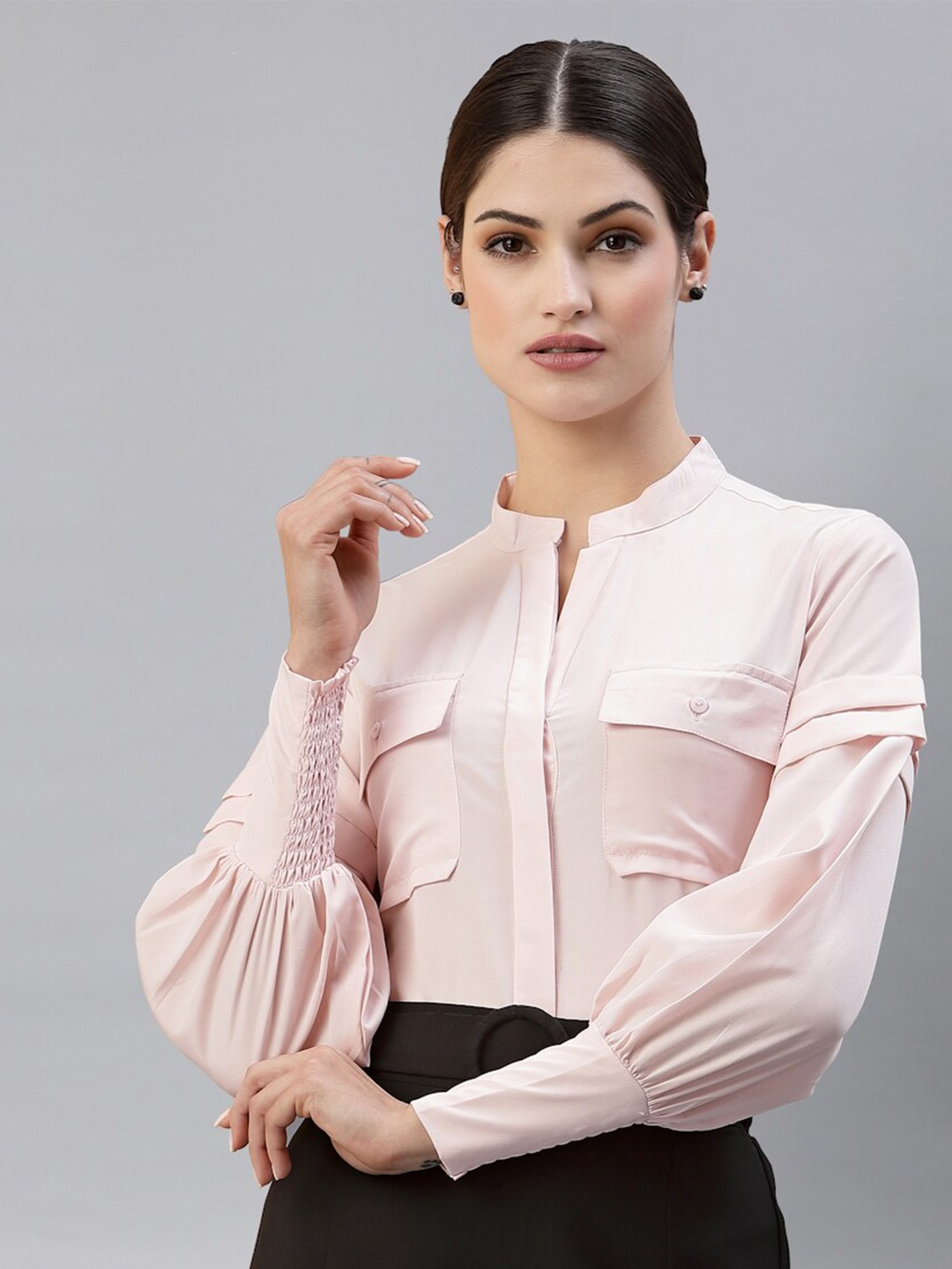 

Style Quotient Women Pink Classic Casual Shirt