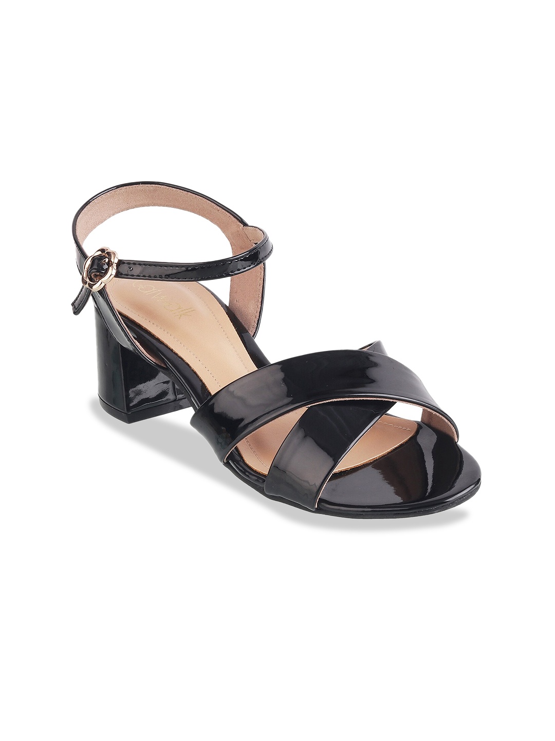 

Catwalk Open Toe Block Heels, Black