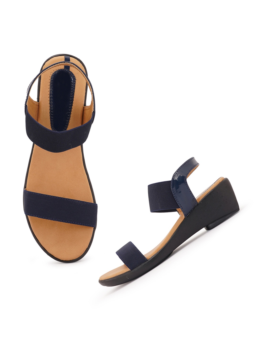 

Style Shoes Open Toe Comfort Heels, Black