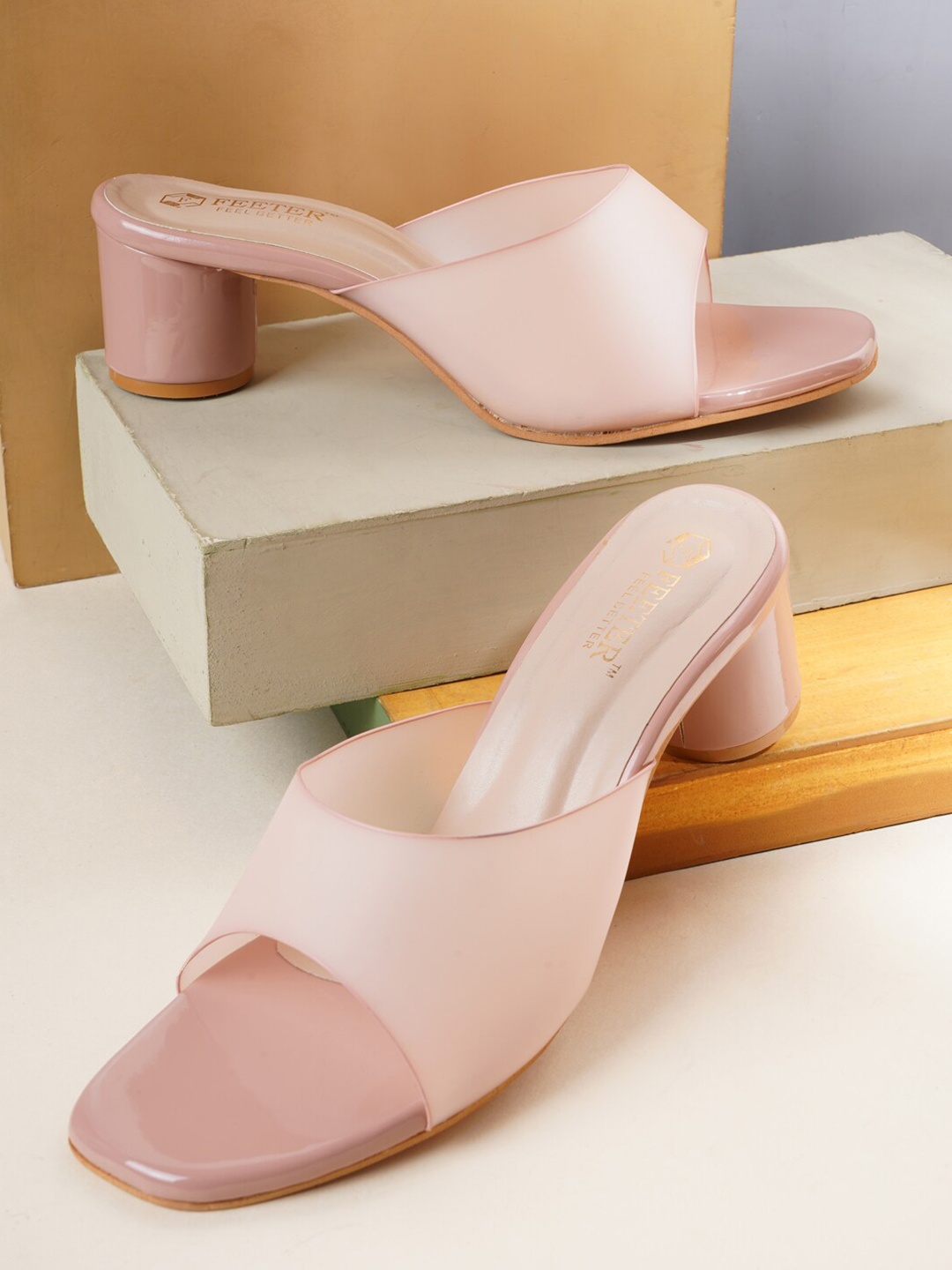 

Style Shoes Pink Block Sandals
