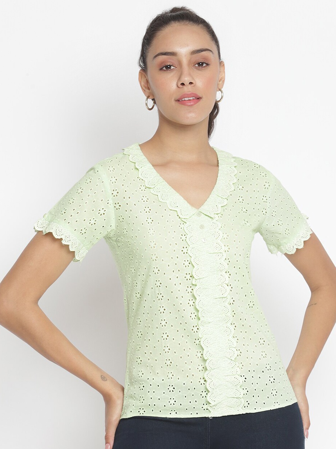 

Marc Loire Lime Green Top