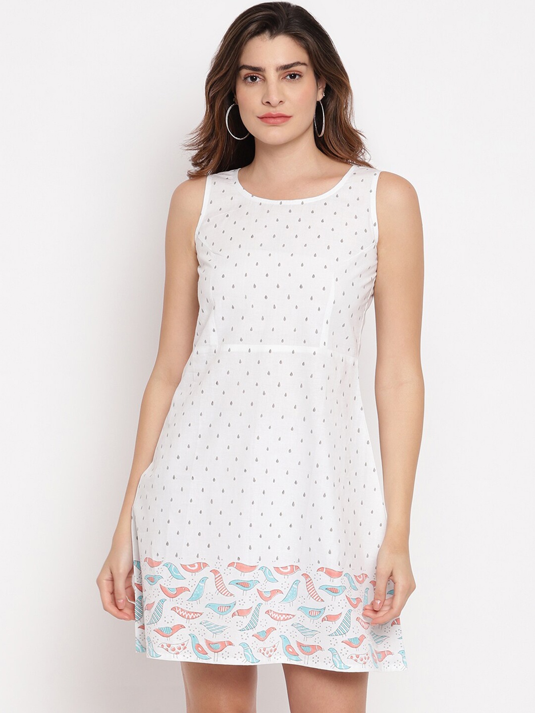 

Marc Loire Women White A-Line Dress