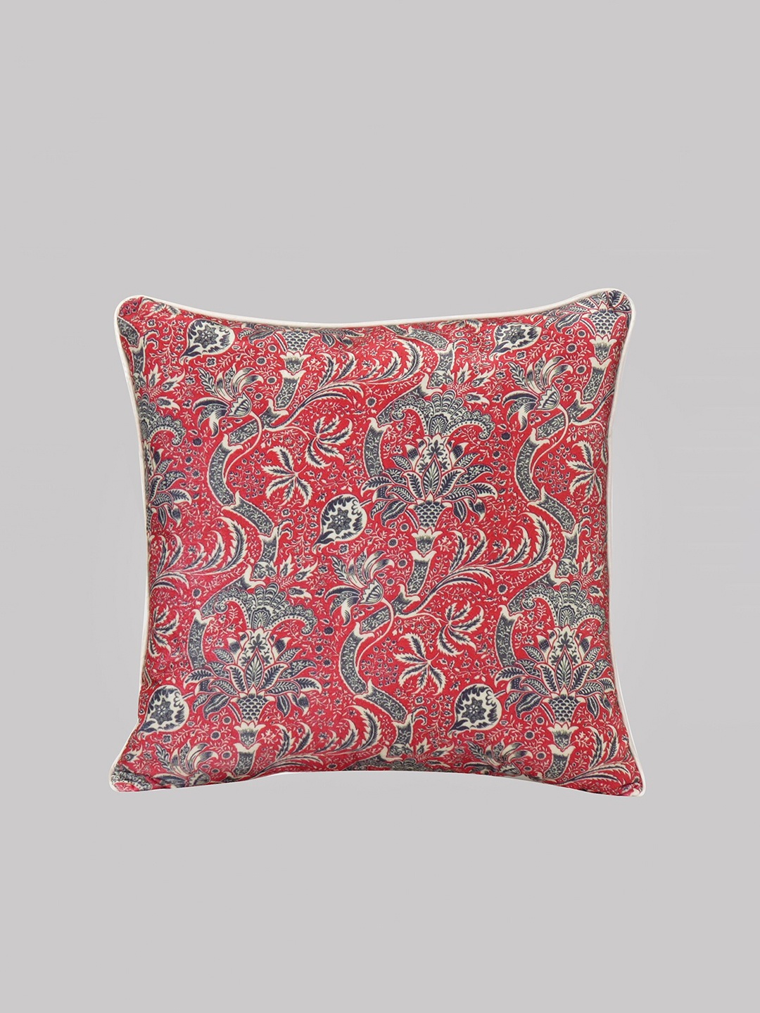 

OUSSUM Red & Blue Floral Velvet Square Cushion Covers