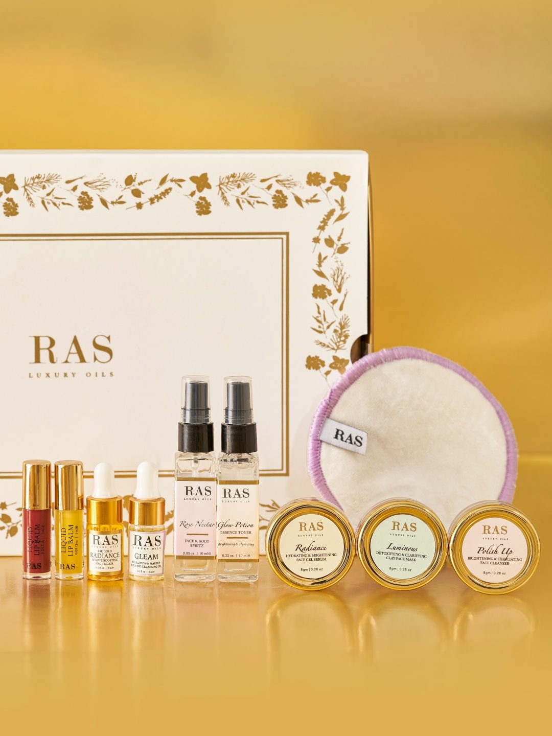 

RAS LUXURY OILS 10 Piece All-In-One Beauty Ritual Minis Set, Cream