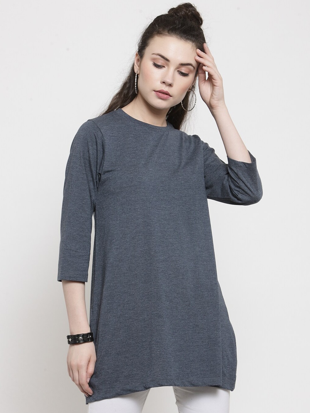 

Kalt Women Blue Solid Tunic