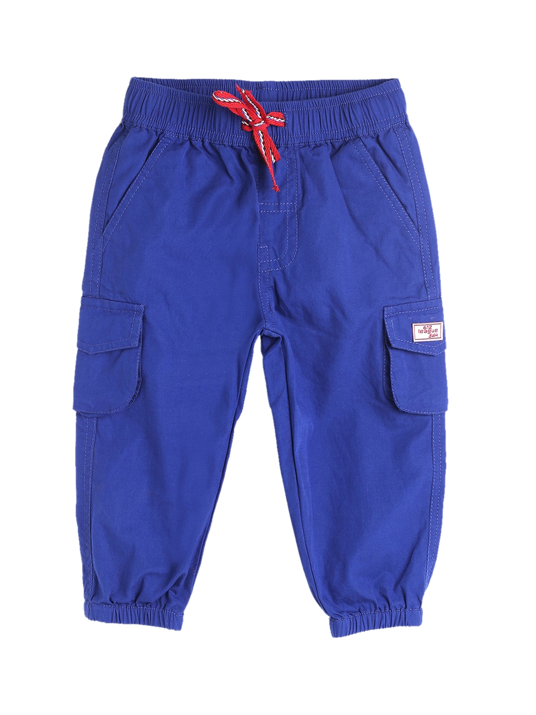 

612League Boys Blue Classic Slim Fit Joggers Trousers