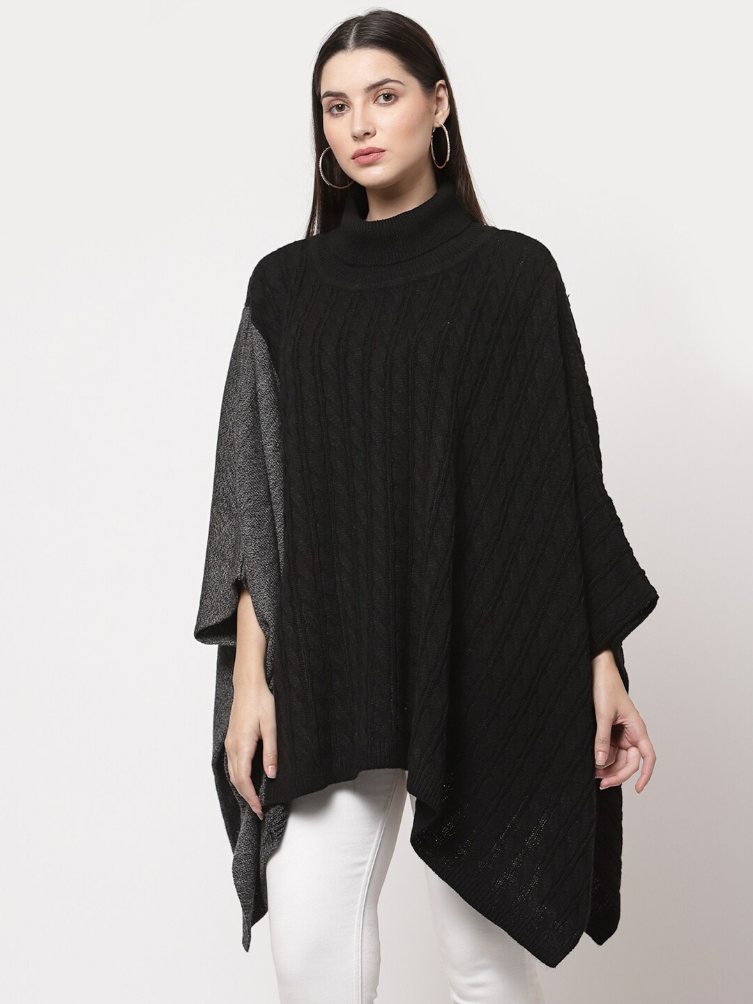 

513 Women Black Lapel Shrug