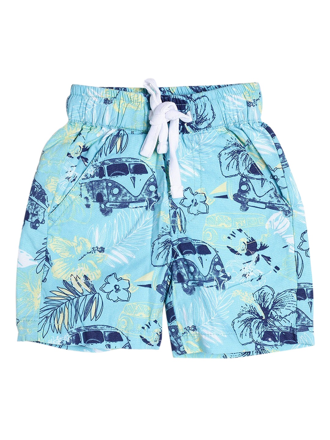 

612League Boys Blue Printed Running Shorts