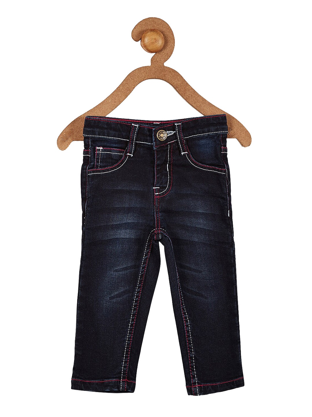 

612League Girls Blue Classic Slim Fit Light Fade Stretchable Jeans