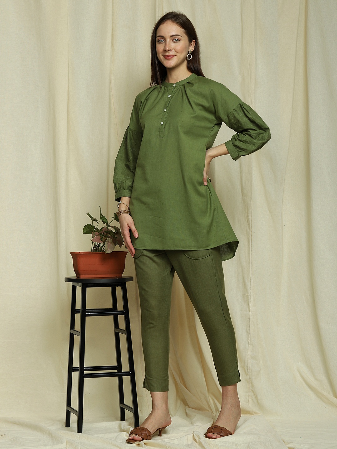 

Indifusion Women Green Kurta