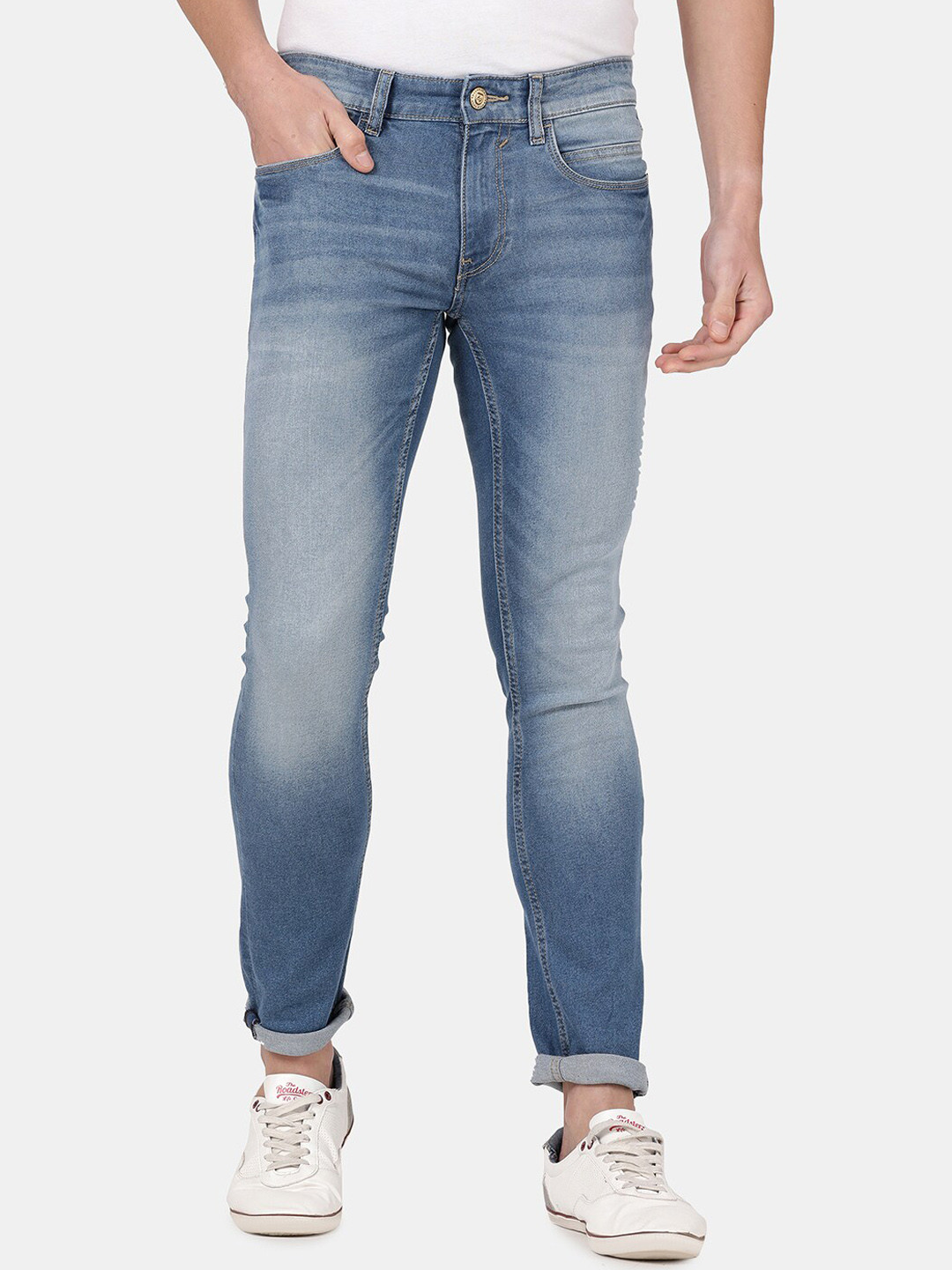 

Llak Jeans Men Blue Skinny Fit Heavy Fade Stretchable Jeans