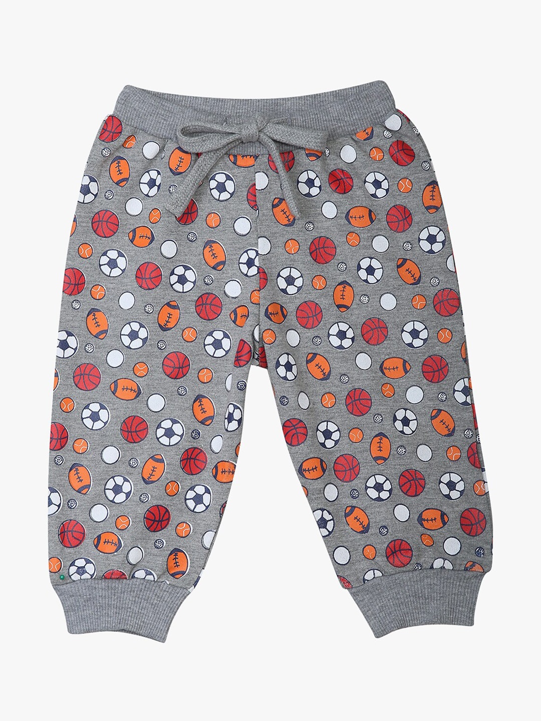 

612League Boys Grey & White Printed Cotton Joggers
