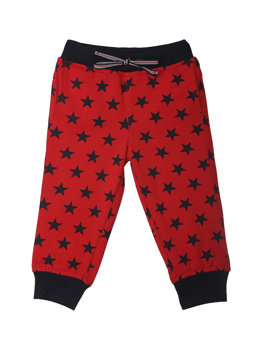 

612League Infant Boys Red & Black Printed Cotton Joggers