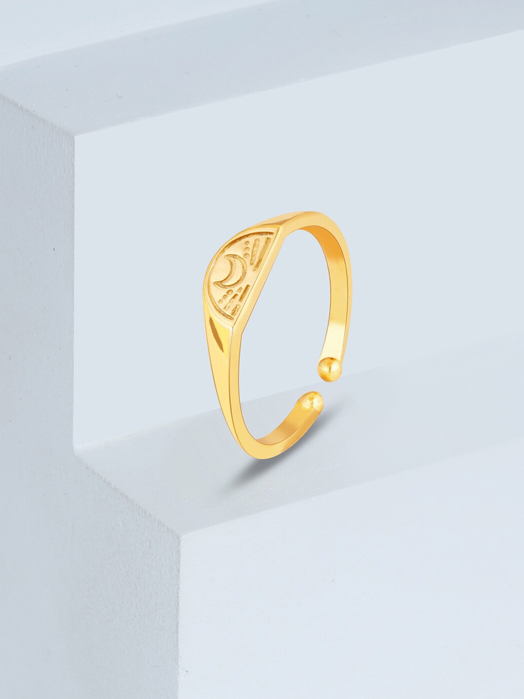 

GIVA 925 Sterling Silver Gold-Plated Adjustable Finger Ring