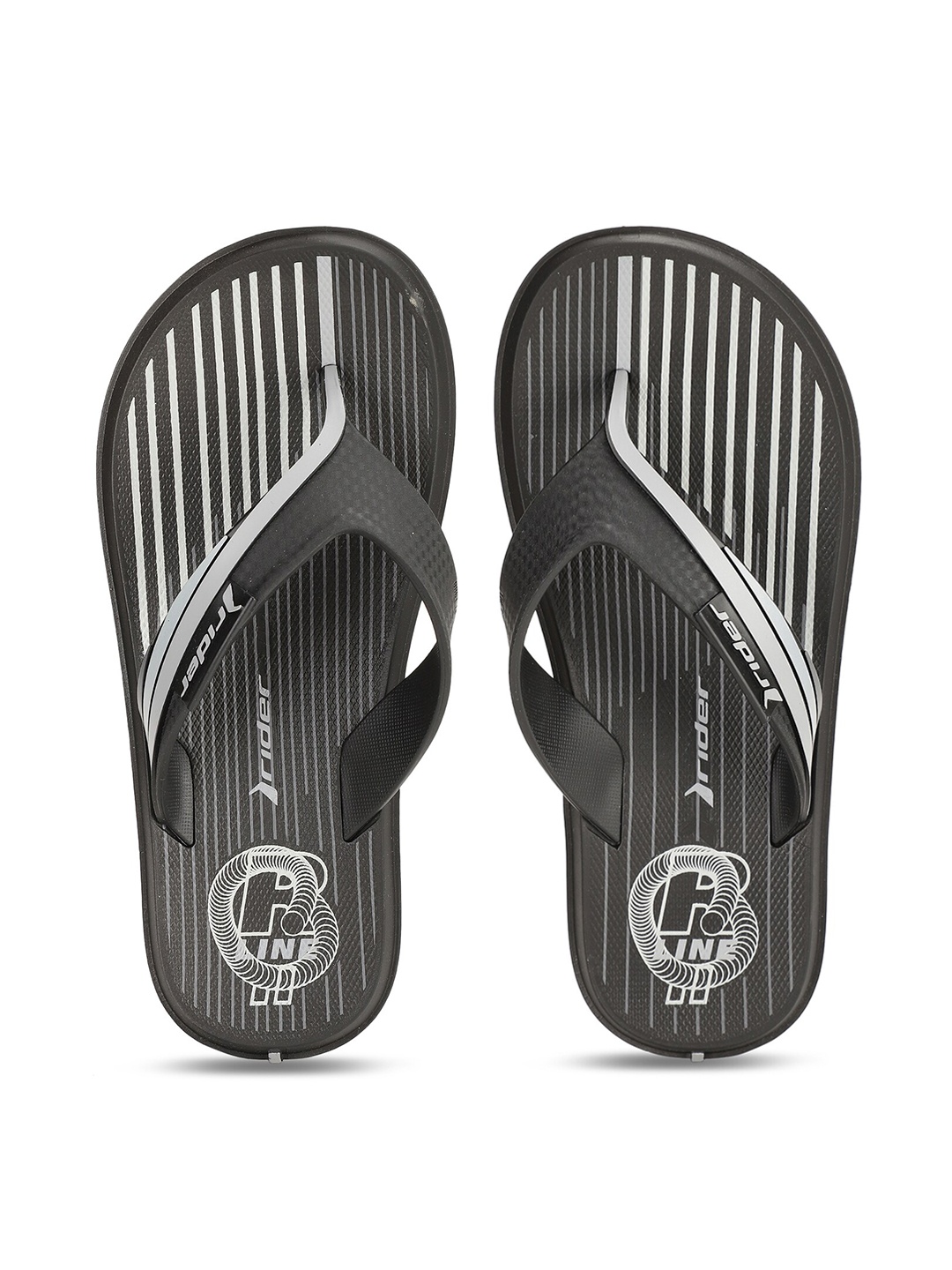 

Rider Men Black & Off White Printed Slip-On
