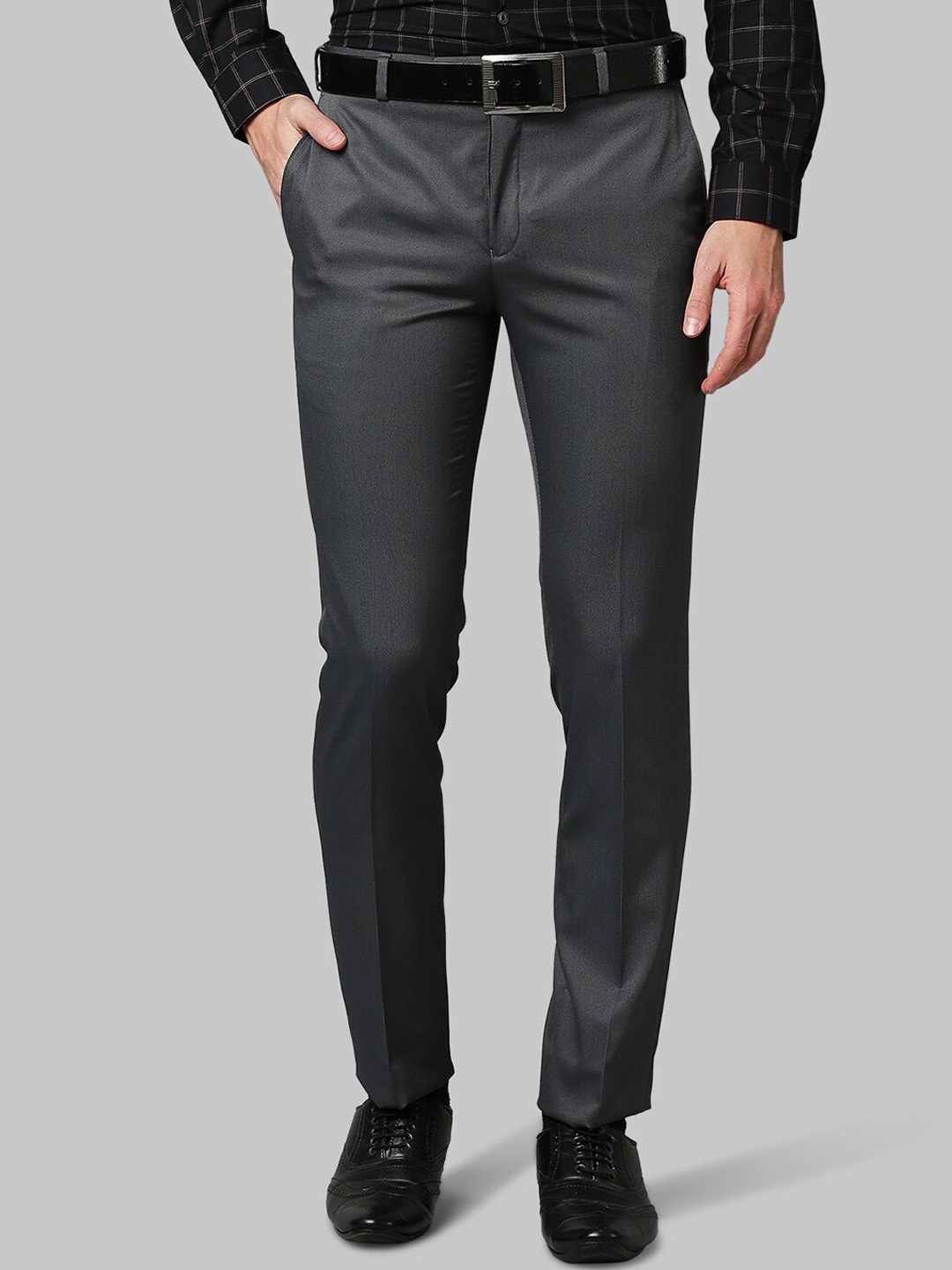

Raymond Men Grey Slim Fit Trousers