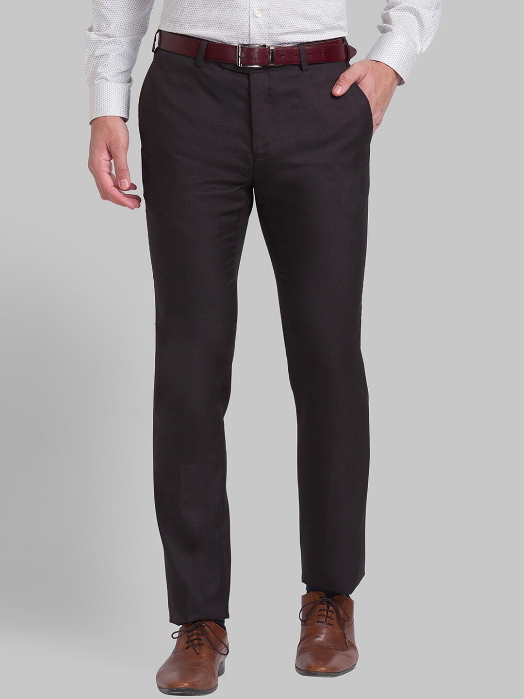 

Raymond Men Brown Slim Fit Formal Trousers