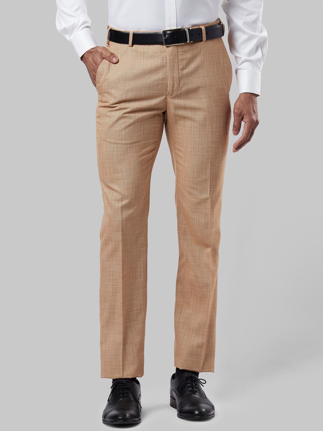 

Raymond Men Beige Slim Fit Trousers
