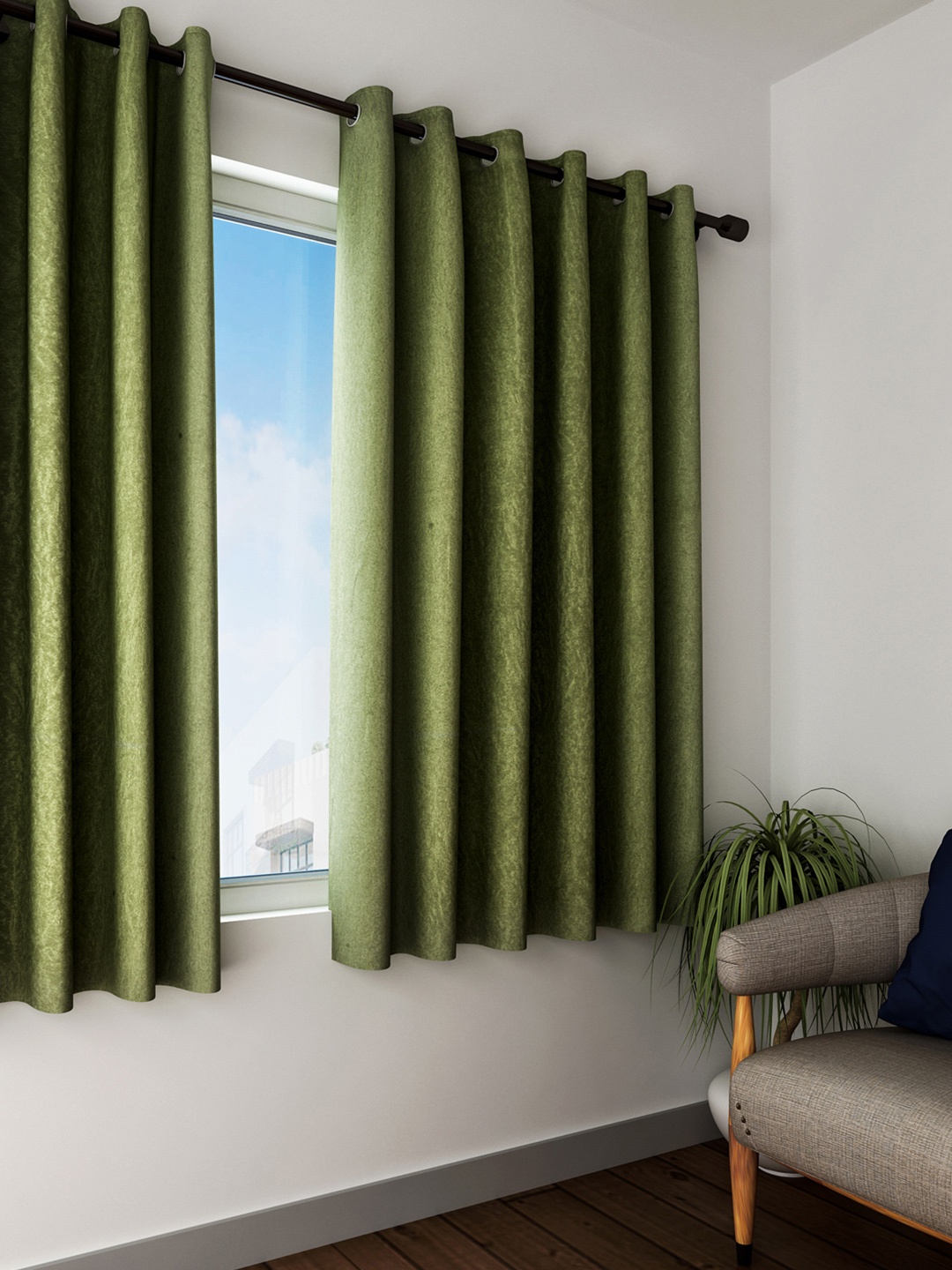 

Cortina Green Set of 2 Window Curtains