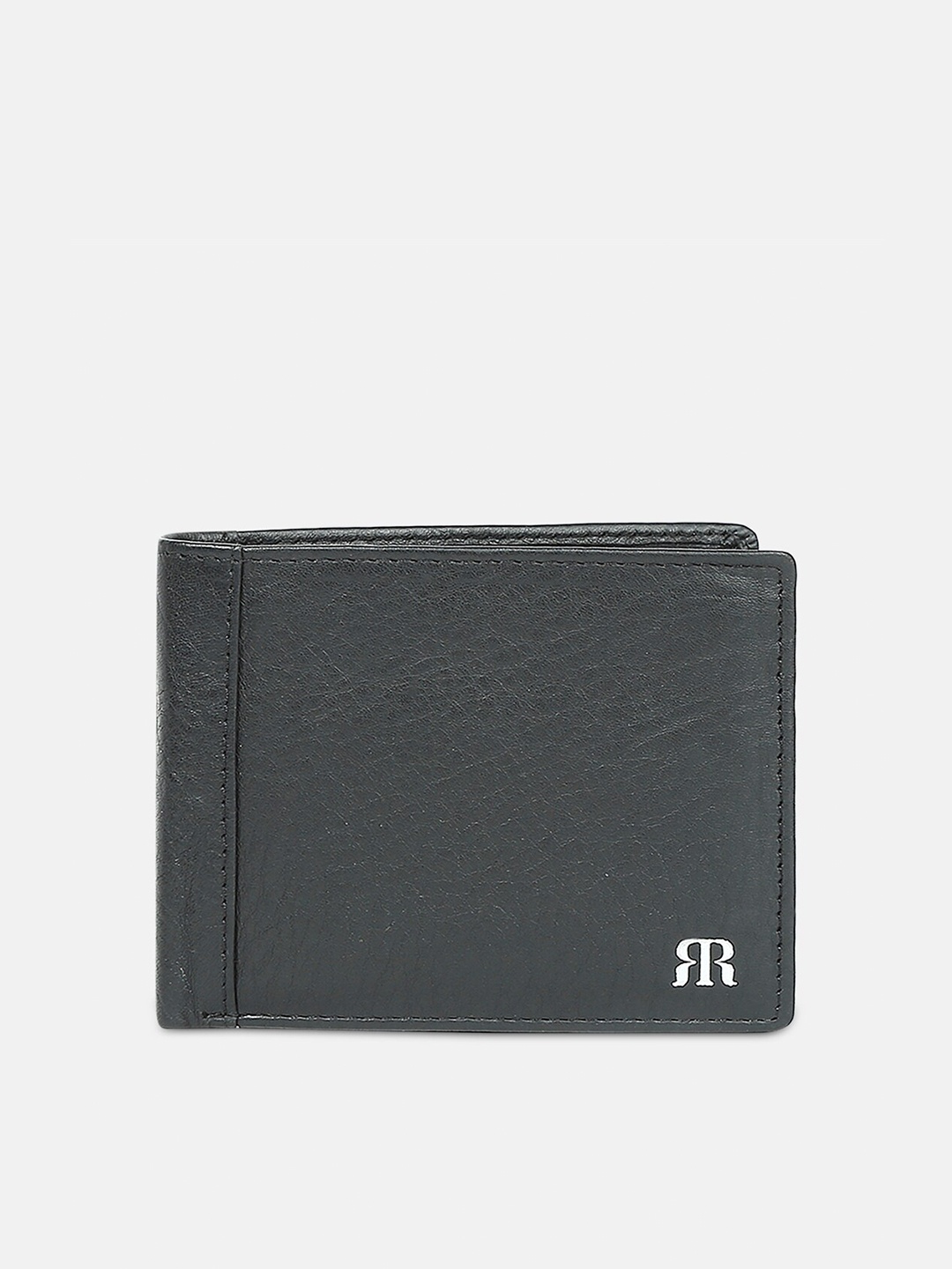 

Raymond Men Black Textured Leather Two Fold Wallet
