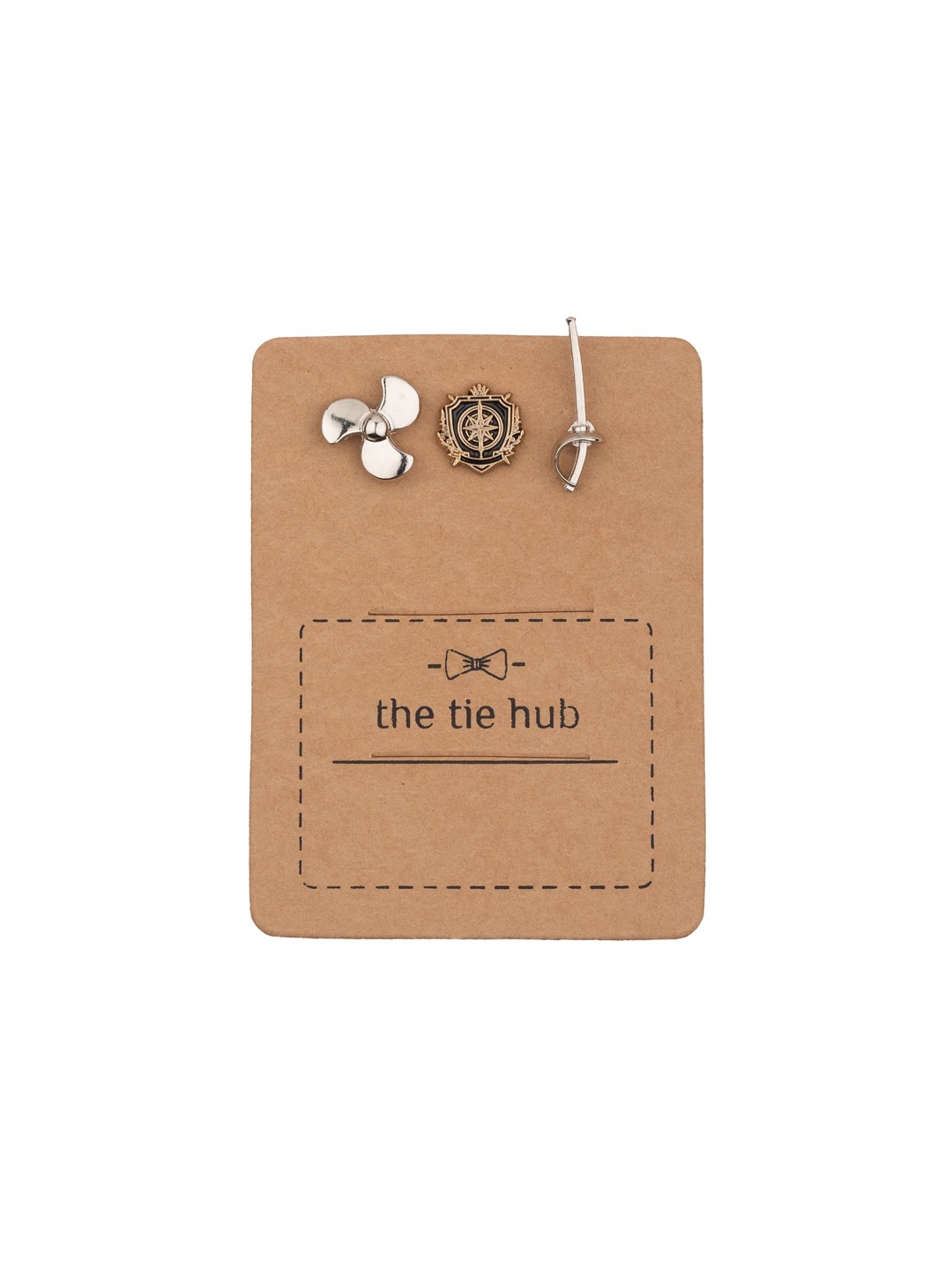 

The Tie Hub Men Set Of 3 Silver-Plated Accessory Gift Set