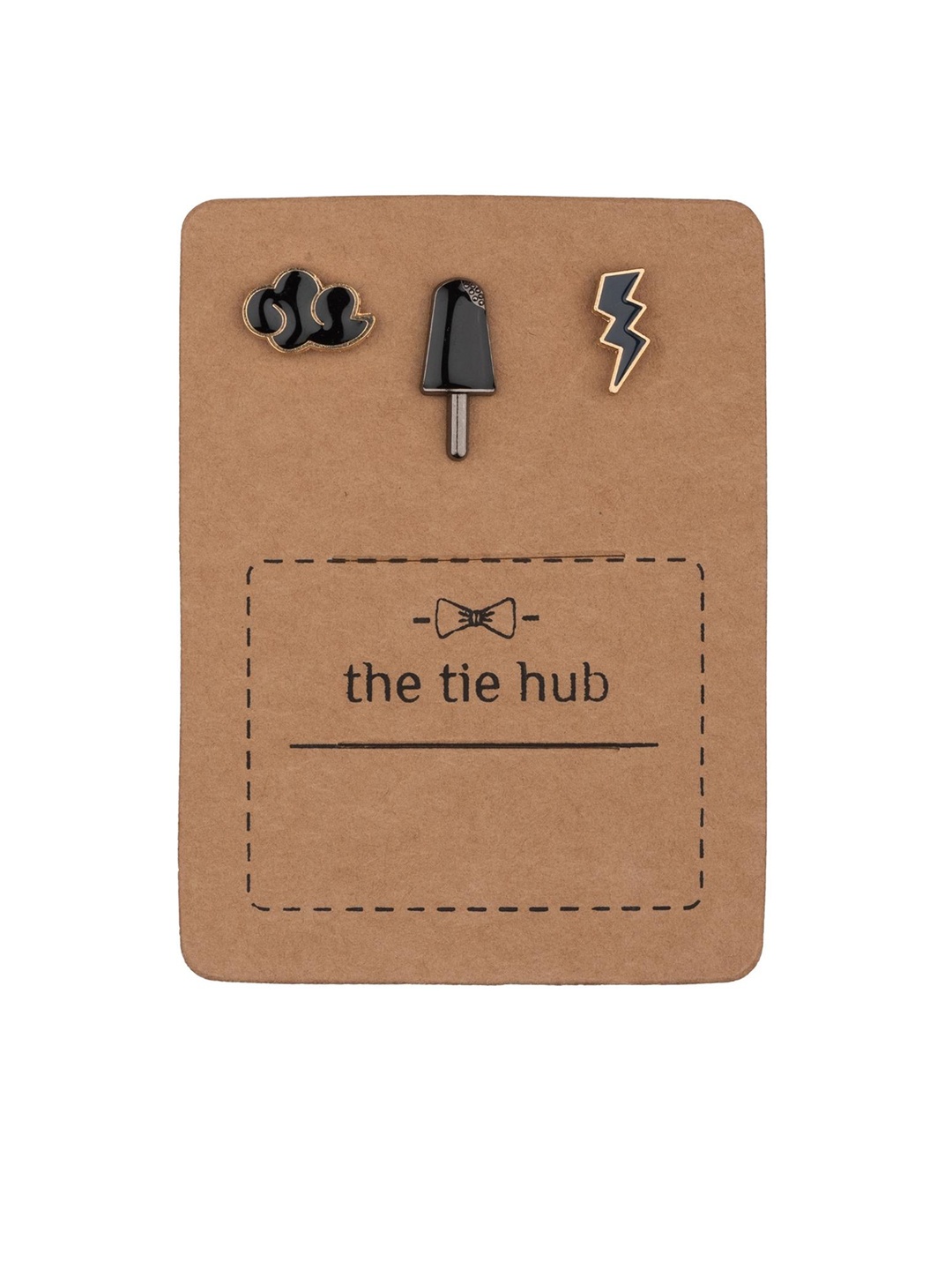 

The Tie Hub Men Set Of 3 Textured Accessory Gift Set, Gold