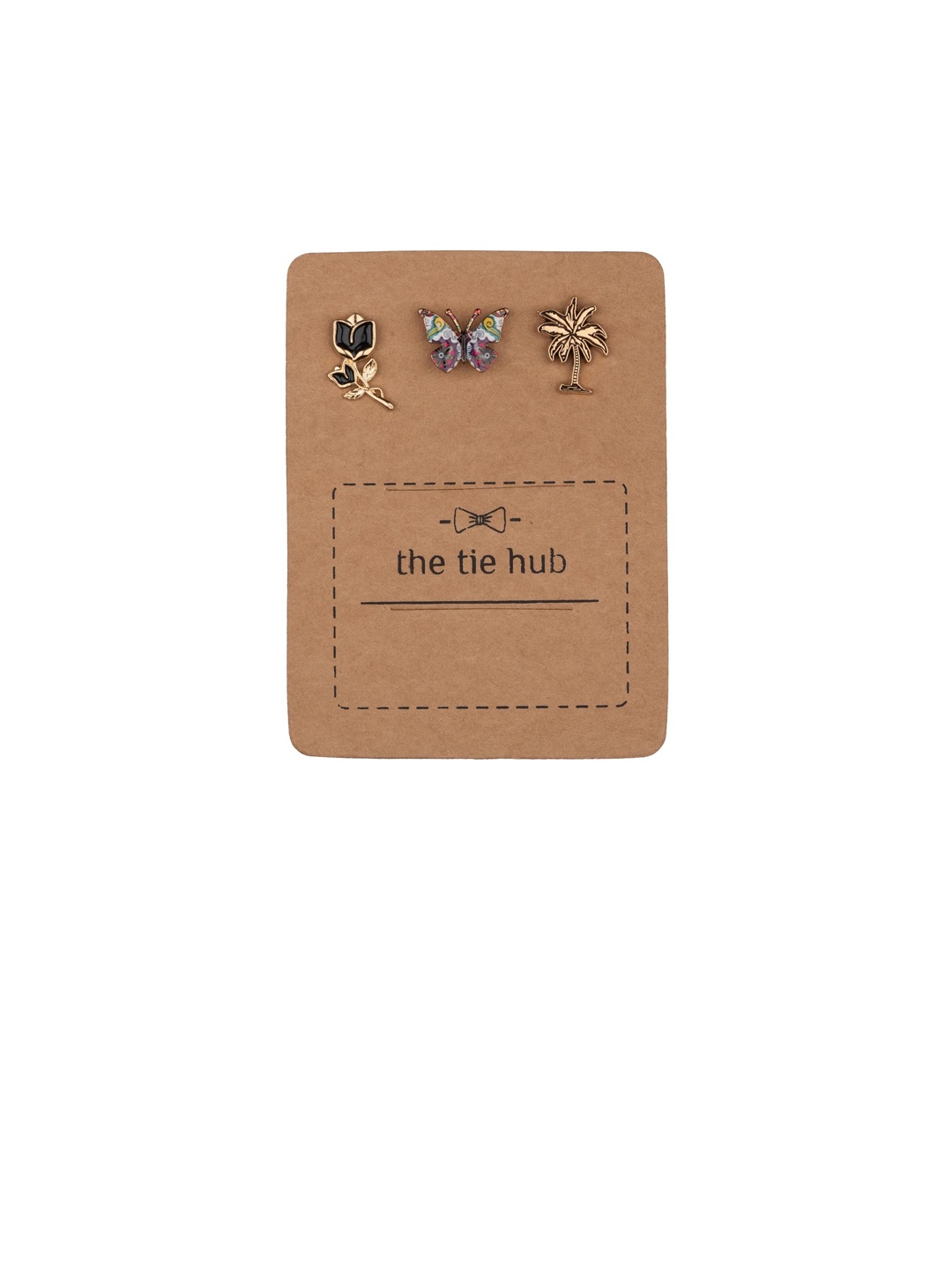 

The Tie Hub Men Set Of 3 Textured Accessory Gift Set, Gold
