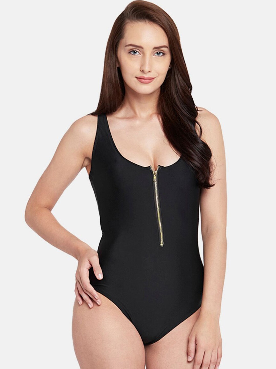 

Berrys Intimatess Women Black Solid One Piece Swimsuit