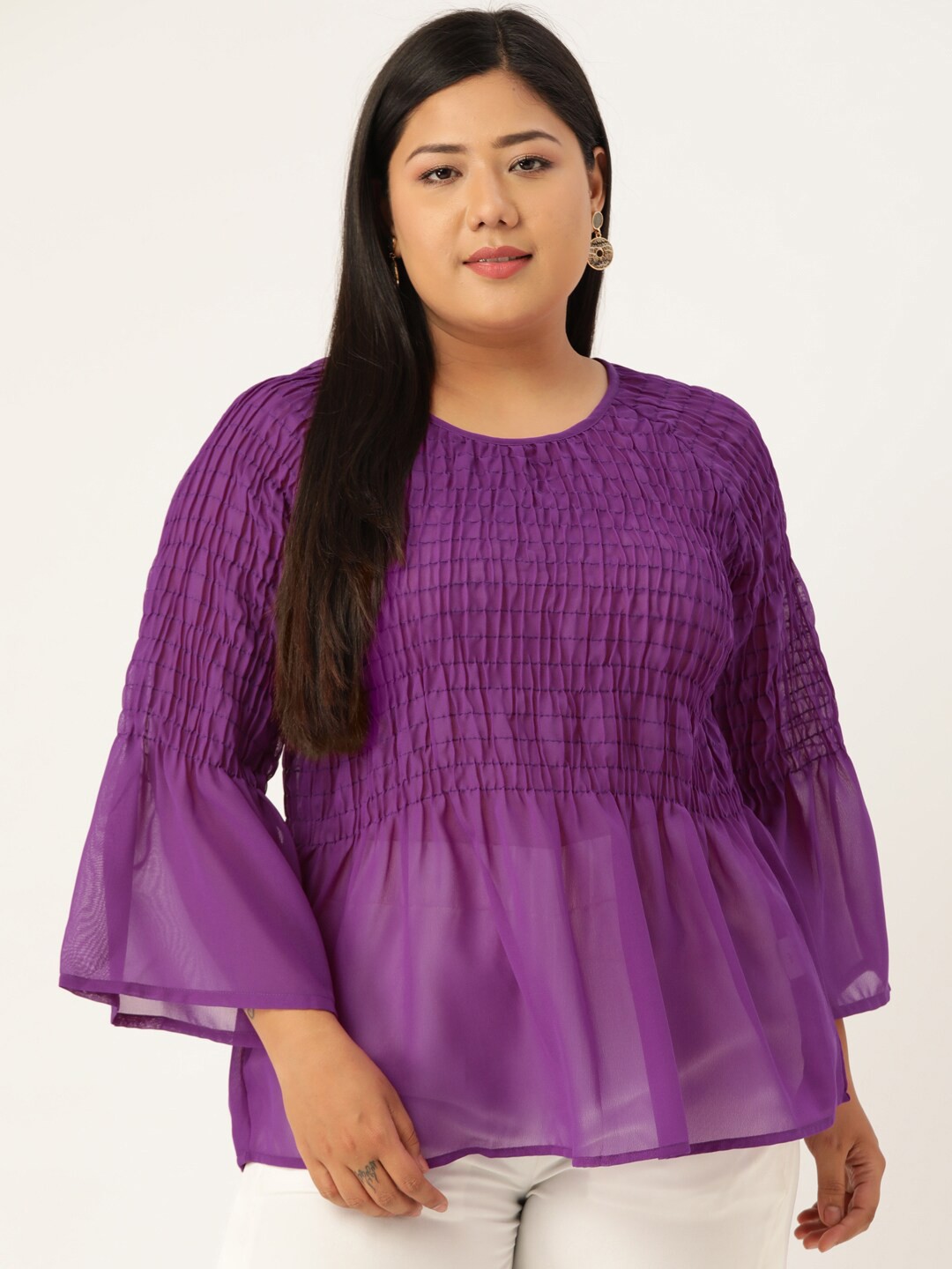 

theRebelinme Purple Georgette Top