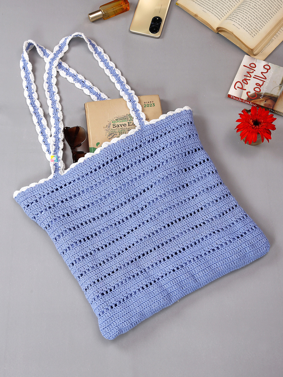 

Magic Needles Blue Shopper Shoulder Bag