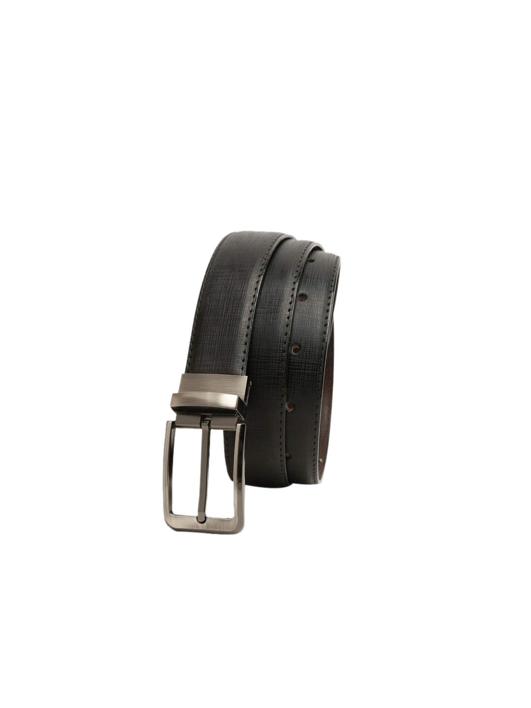 

MUTAQINOTI Men Black Formal Belts