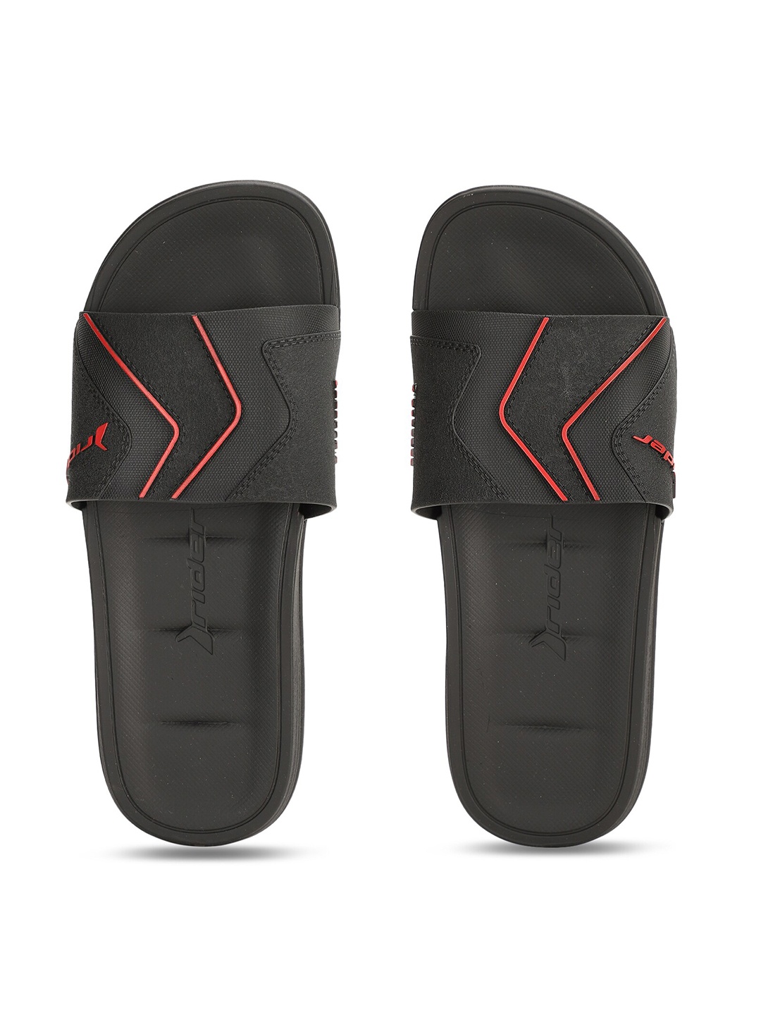 

Rider Men Black & Red Printed Sliders