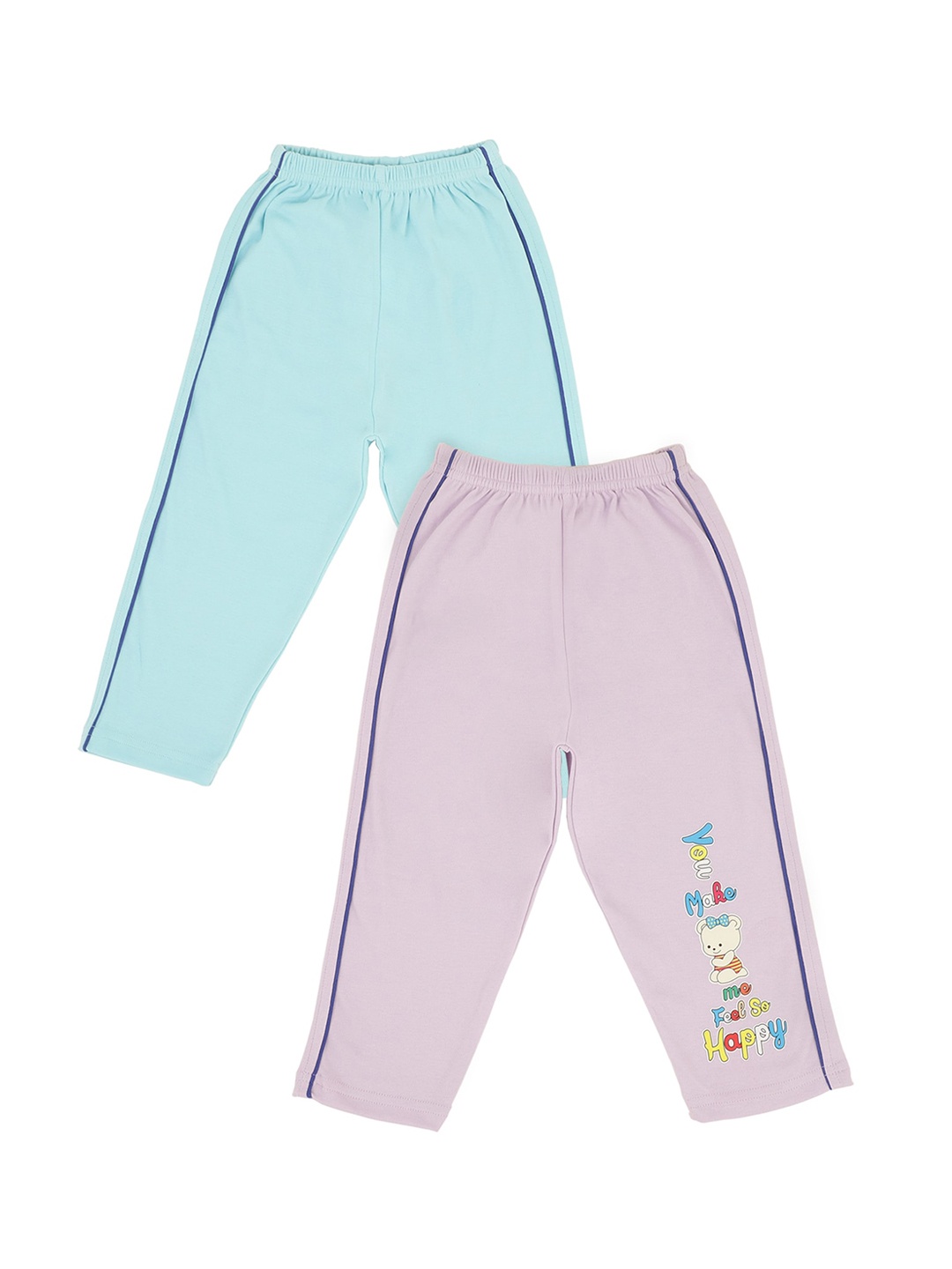 

Bodycare Kids Infants Pack Of 2 Girls Cotton Track Pants, Blue