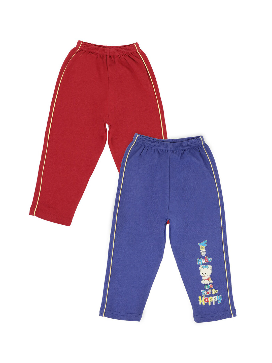 

Bodycare Kids Infant Girls Pack Of 2 Maroon & Blue Cotton Track Pants