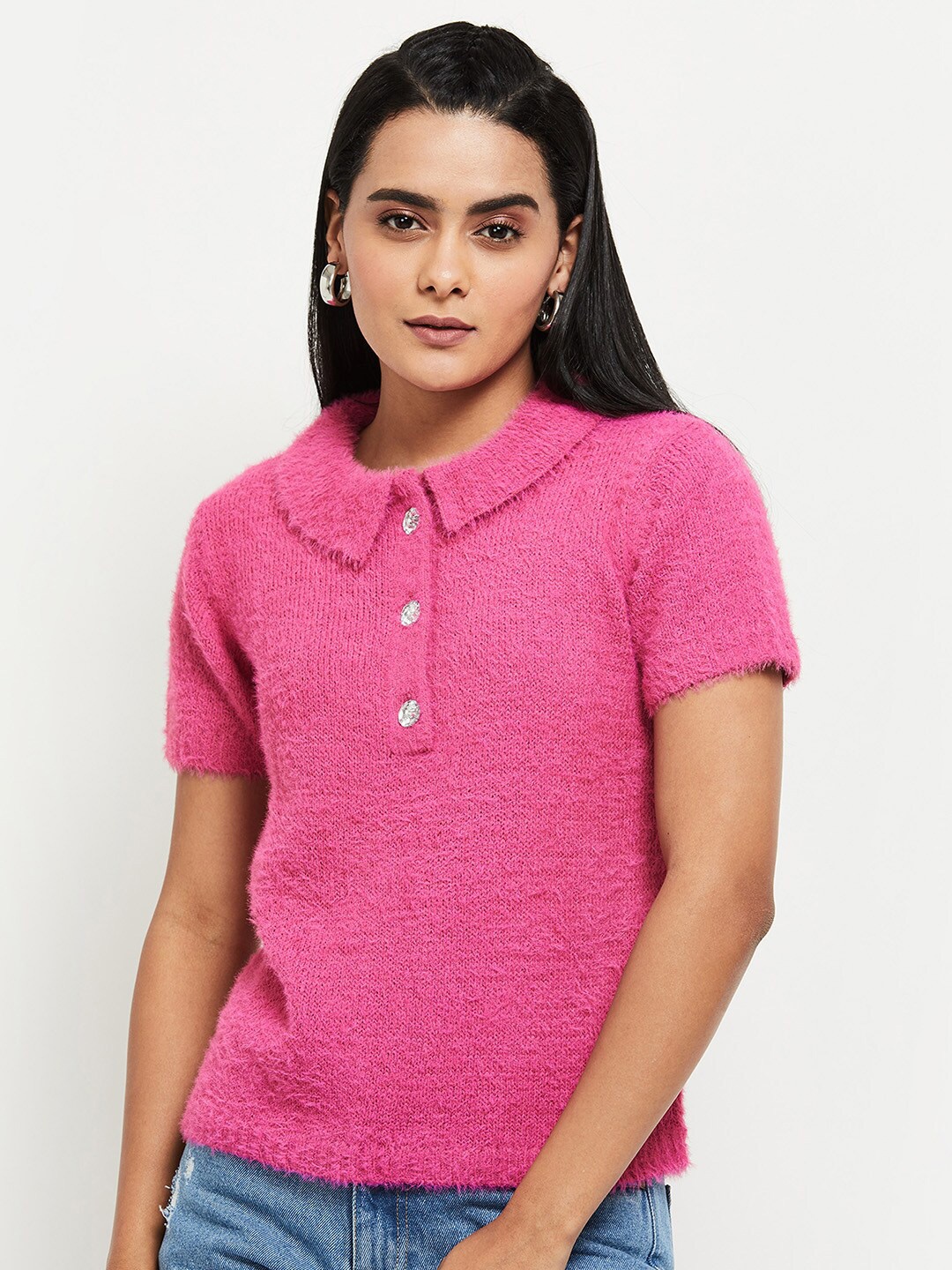 

max Women Fuchsia Pullover